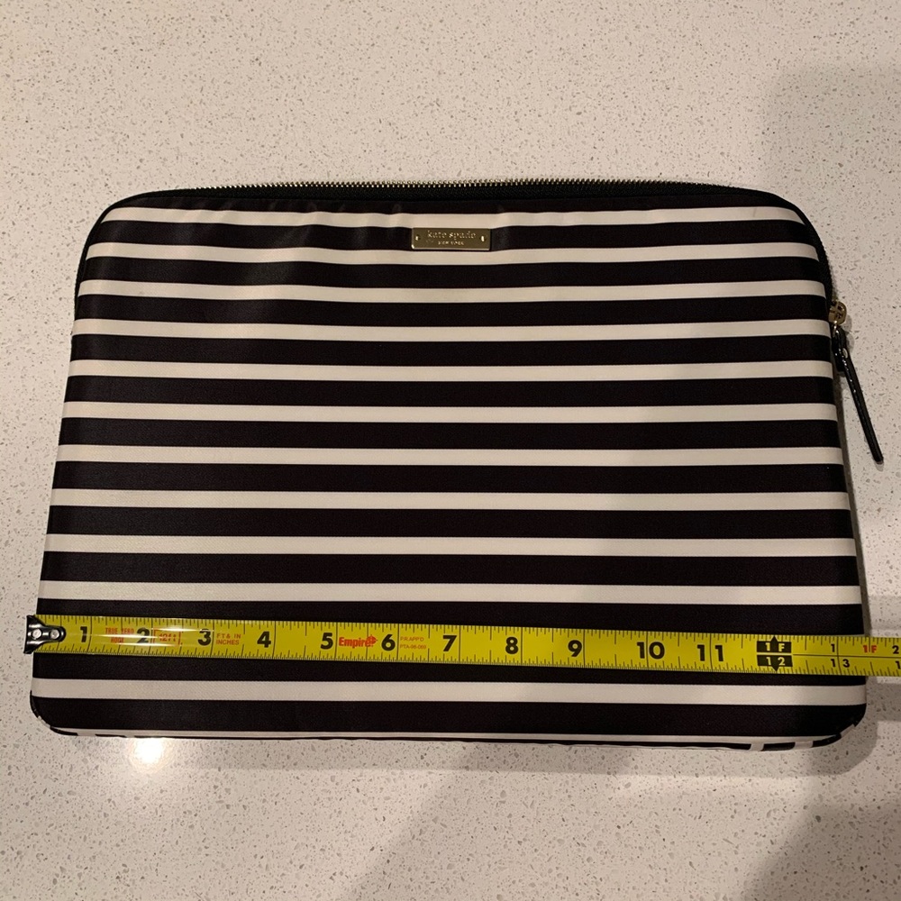 Kate Spade Black & White Stripe 13” Laptop Case/Sleeve